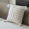 Deerlux 16" Cotton Throw Pillow Cover with White Tufted Line Pattern and Tassel Corners with Filler QI004305.LN.K - alternate 3
